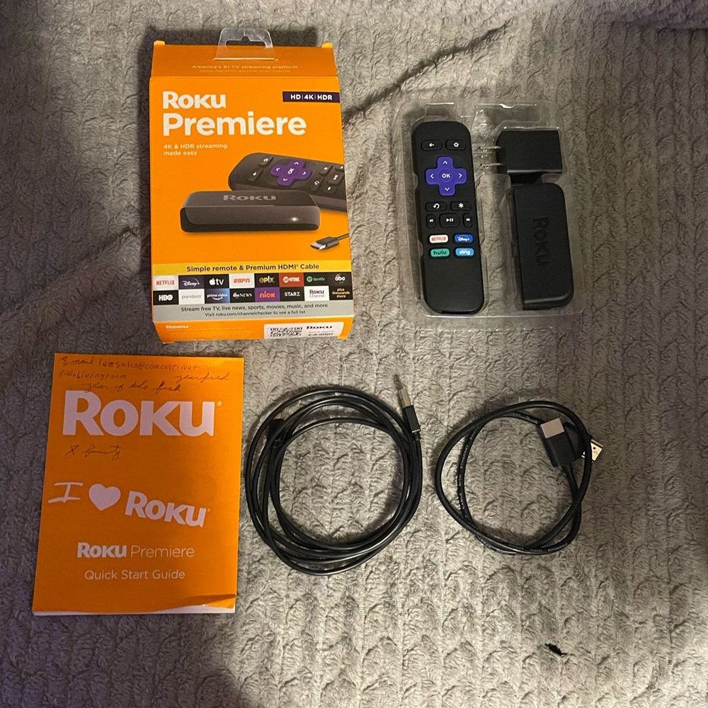 Roku premiere, used once or twice. Then bought a new tv. Still works great.
